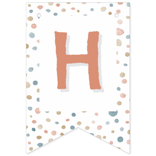 Annie Confetti Waterverf Stippen Bunting Flag Vlaggetjes (Tweede vlag)