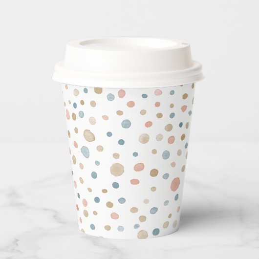 Annie Confetti Waterverf Stippen Paper Cup Papieren Bekers (Voorkant)