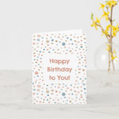 Annie Confetti Waterverf Stippen Verjaardag Kaart (Gele Bloem)