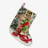 Annie & de Elf - Kat / Keuten kerststooking Kleine Kerstsok (Voorkant (Hangend))