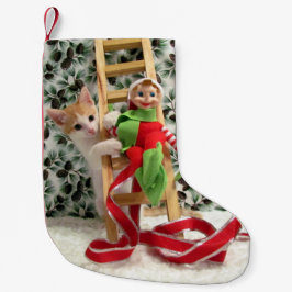 Annie & de Elf - Kat / Keuten kerststooking Kleine Kerstsok