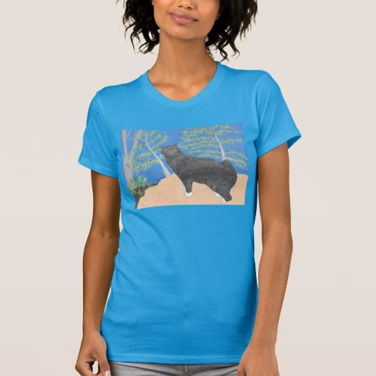 Annie de kat die over het Shirt van de heuvel kijk (Voorkant)