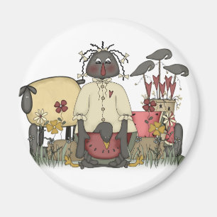 Annie Doll Sheep & Crows Magneet