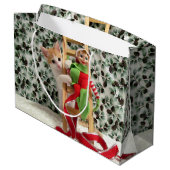 Annie en Elf Kerstmis - Cat/Kitten Gift Bag Groot Cadeauzakje (Achterkant Gekanteld)