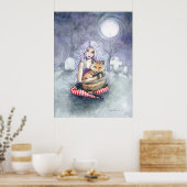 Annie Fox Gothic Girl en Fox Poster (Keuken)