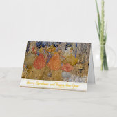  Annie Frans "Christmas Caroling " Folie Wenskaart (Voorkant)