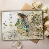 Annie Frans Meisje en Zwaluwen Notitiekaartje