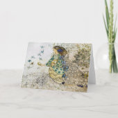 Annie Frans Meisje en Zwaluwen Notitiekaartje (Voorkant)