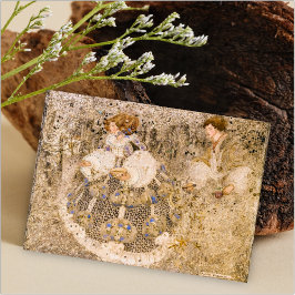 Annie French Het gelukkige paar Notitiekaartje