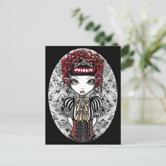 Annie Gothic Victorian Fae Postcard Briefkaart (Staand voorkant)