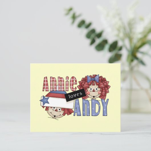 Annie houdt van Andy Tshirts en Gifts Briefkaart (Staand voorkant)
