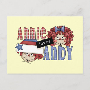 Annie houdt van Andy Tshirts en Gifts Briefkaart