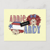 Annie houdt van Andy Tshirts en Gifts Briefkaart (Voorkant)