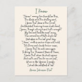 Annie Johnson Flint Poetry Briefkaart (Voorkant)