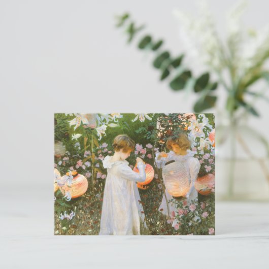 Annie, Lily, Lily, Roos van John Singer Sargent Briefkaart (Staand voorkant)