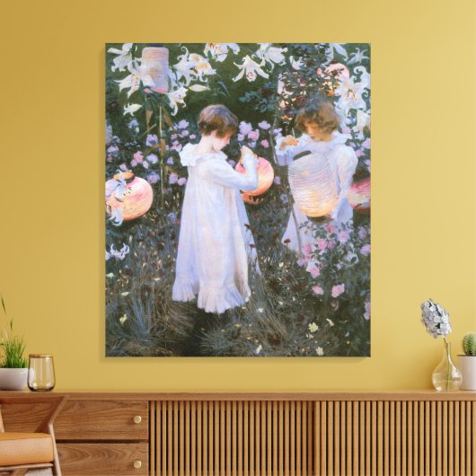 Annie, Lily, Lily, Roos van John Singer Sargent Canvas Afdruk (Insitu (Woonkamer))