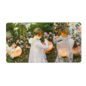 Annie, Lily, Lily, Roos van John Singer Sargent Etiket (Voorkant)