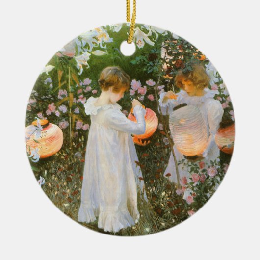 Annie, Lily, Lily, Roos van John Singer Sargent Keramisch Ornament (Voorkant)