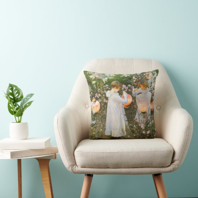 Annie, Lily, Lily, Roos van John Singer Sargent Kussen (Stoel)