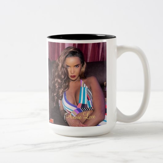 ANNIE LOVE Two-Tone Mok, 15 oz Tweekleurige Koffiemok (Rechts)