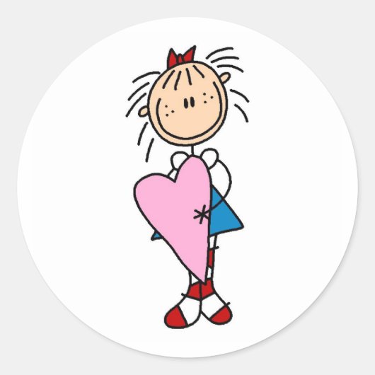 Annie met enorme hart Sticker (Voorkant)