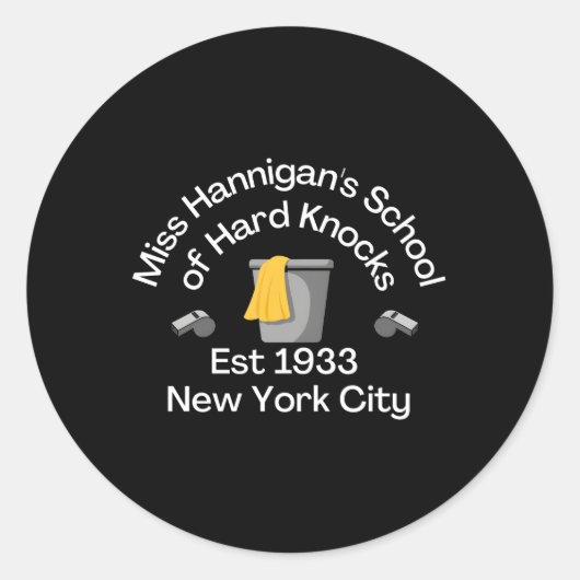 Annie Miss Hannigan's School Ronde Sticker (Voorkant)