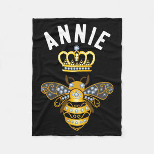 Annie Naam Annie Verjaardagscadeaus Koningin Kroon Fleece Deken