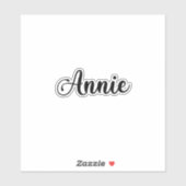 Annie Name - Handgeschreven kalligrafie Sticker (Vel)