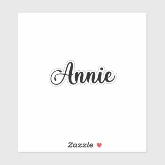 Annie Name - Handgeschreven kalligrafie Sticker (Vel)