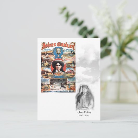 Annie Oakley 1860 - 1926 - briefkaart (Staand voorkant)