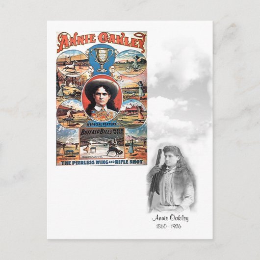Annie Oakley 1860 - 1926 - briefkaart (Voorkant)