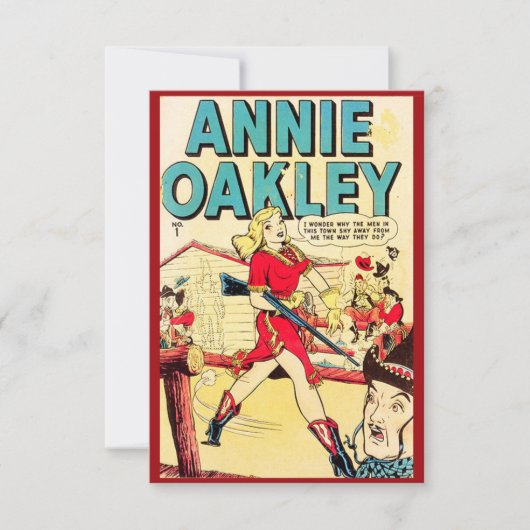 "Annie Oakley"-briefkaart Bedankkaart (Voorkant)