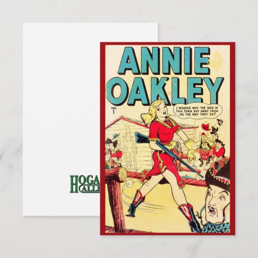 "Annie Oakley"-briefkaart Bedankkaart (Voorkant / Achterkant)