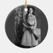 ANNIE OAKLEY CHRISTMAS ORNAMENS KERAMISCH ORNAMENT (Achterkant)