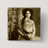 Annie Oakley Classic Vierkante Button 5,1 Cm (Voorkant)