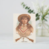 Annie Oakley  Lithograph Portrait Briefkaart (Staand voorkant)