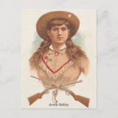 Annie Oakley Lithograph Portrait Briefkaart (Voorkant)
