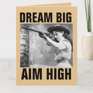 ANNIE OAKLEY MET PISTOOL, BIRTHDAY COWGIRL-KAARTEN KAART