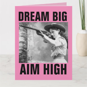 ANNIE OAKLEY MET PISTOOL, BIRTHDAY COWGIRL-KAARTEN KAART