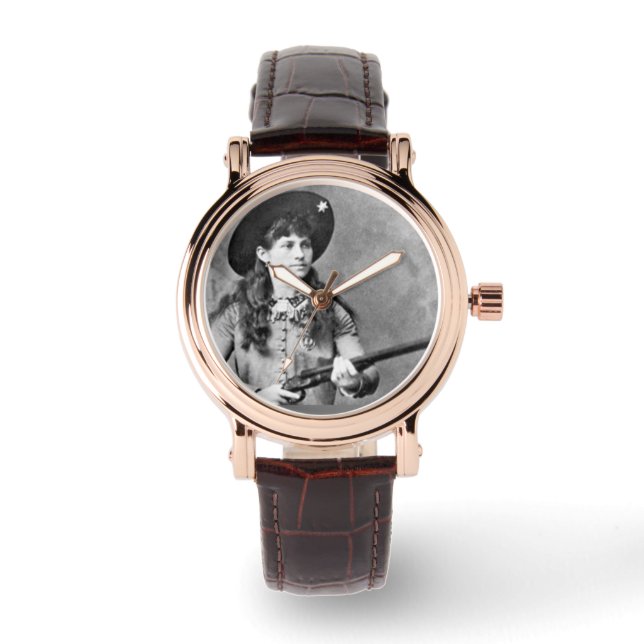 ANNIE OAKLEY MET PISTOOL LADIES WRIST WATCH HORLOGE (Voorkant)