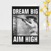 ANNIE OAKLEY MET PISTOOL, WENSKAARTEN KAART (Gele Bloem)