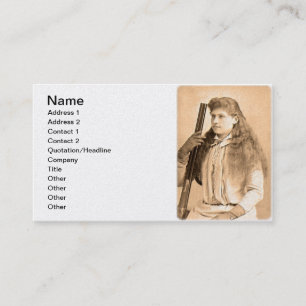 Annie Oakley Portrait Visitekaartje