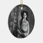 ANNIE OAKLEY SCHERPE SHOOTER KERST ORNAMENT (Rechts)