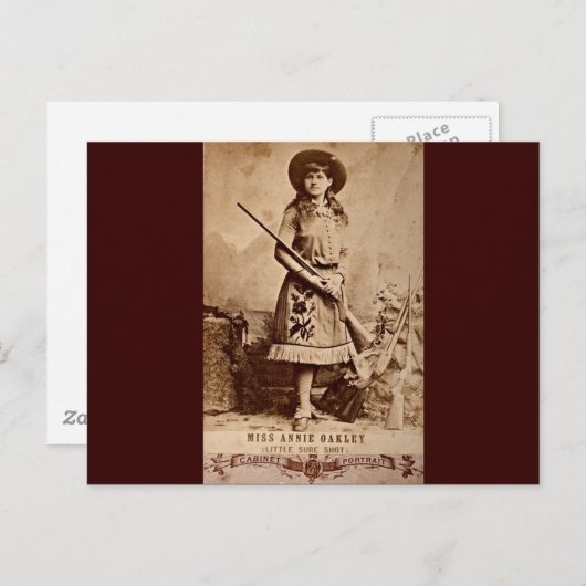 Annie Oakley Sepia Briefkaart (Voorkant / Achterkant)