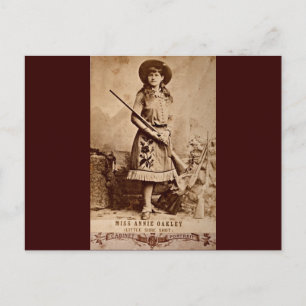 Annie Oakley Sepia Briefkaart