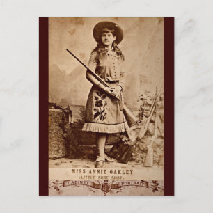 Annie Oakley Sepia Briefkaart