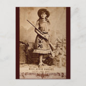 Annie Oakley Sepia Briefkaart (Voorkant)