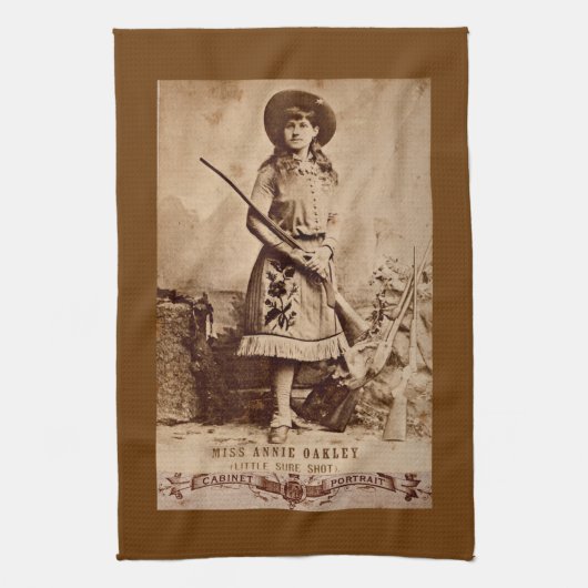 Annie Oakley Sepia Theedoek (Verticaal)