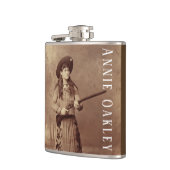 Annie Oakley Sharpschutter Vinyl Wrapped Flask Heupfles (Links)