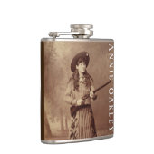 Annie Oakley Sharpschutter Vinyl Wrapped Flask Heupfles (Rechts)